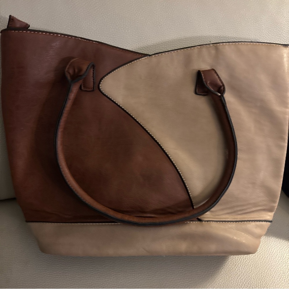 Michael Kors Two-Tone Brown Tote - Picture 4 of 5